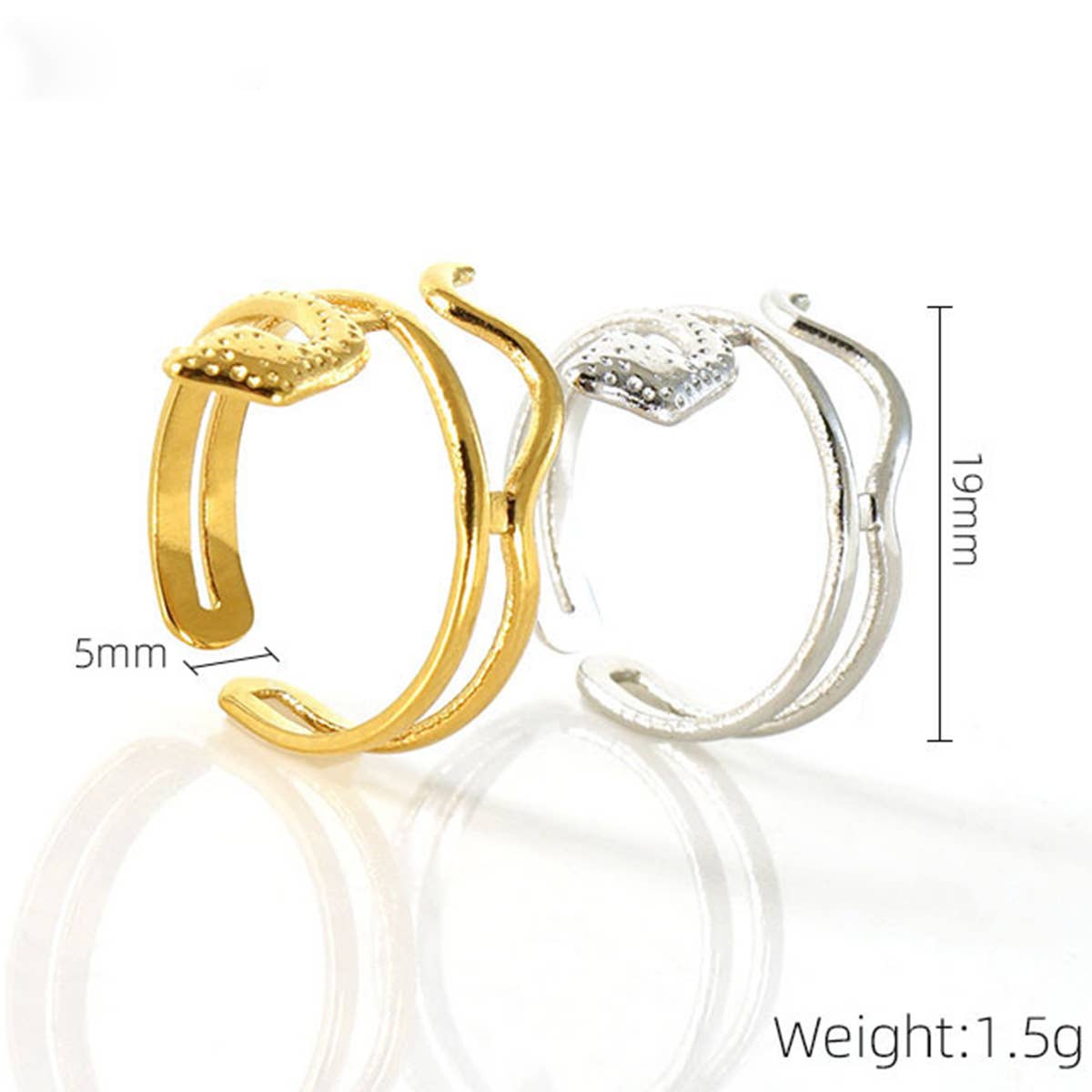 18K STAINLESS STEEL COLD WIND SNAKE RING