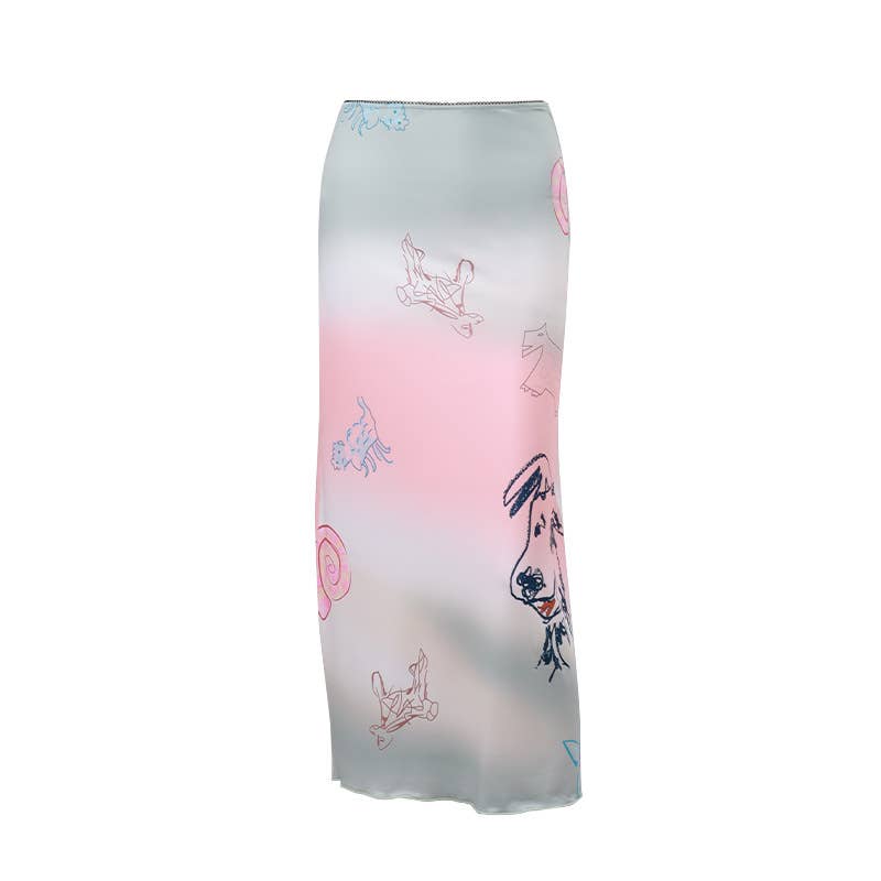 Street Style Gradient Skirt for Trendy Babes