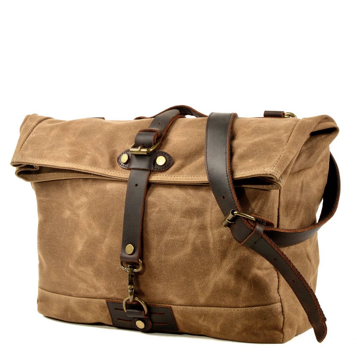 Men's Outdoor Waxed Canvas Satchel Bag_CWAB5564