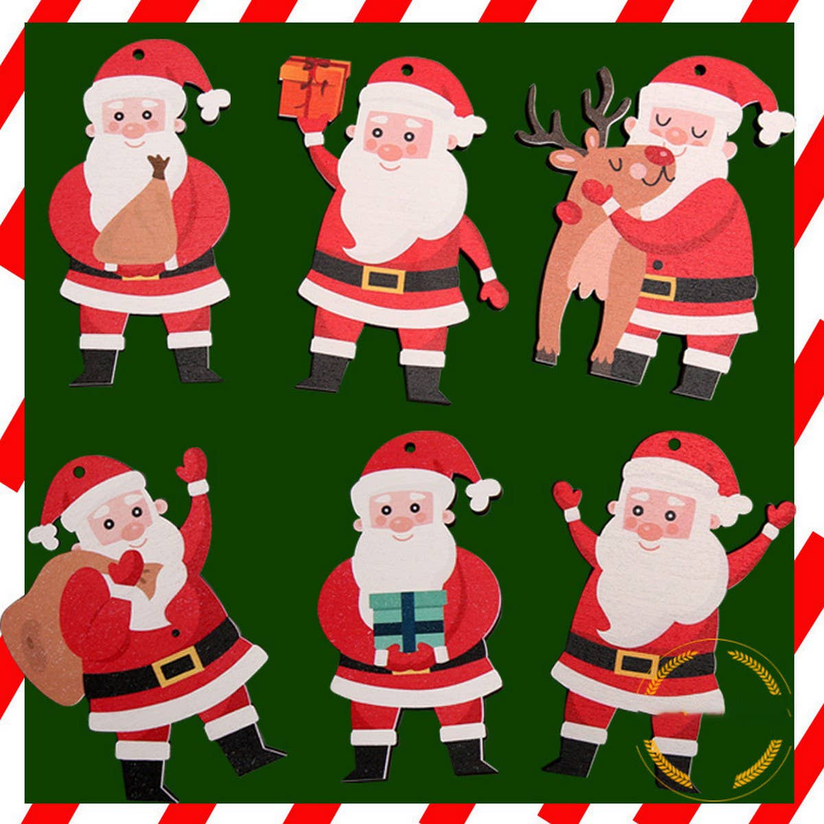 CWMM9156_WOODEN CHRISTMAS CARVING CREATIVE ORNAMENTS