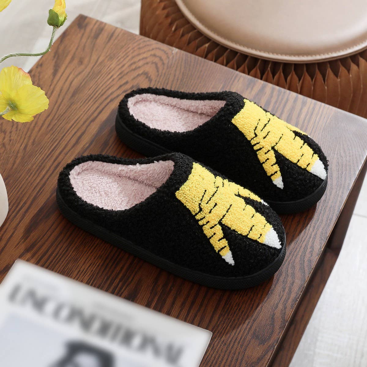 FUNNY CREATIVE OSTRICH SCRATCHING COTTON SLIPPERS