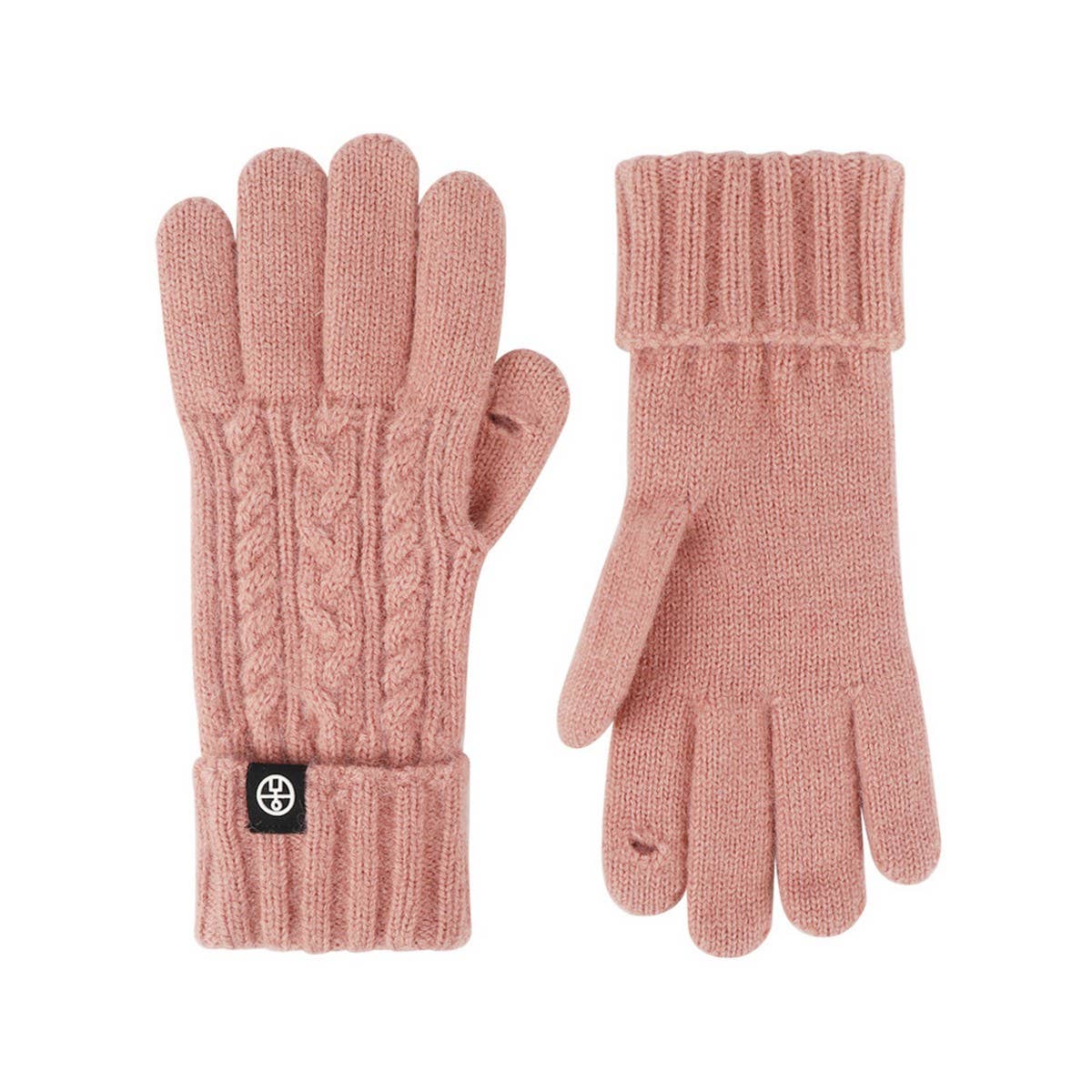 CONTRAST COLOR WOOL KNITTED JACQUARD WARM GLOVES