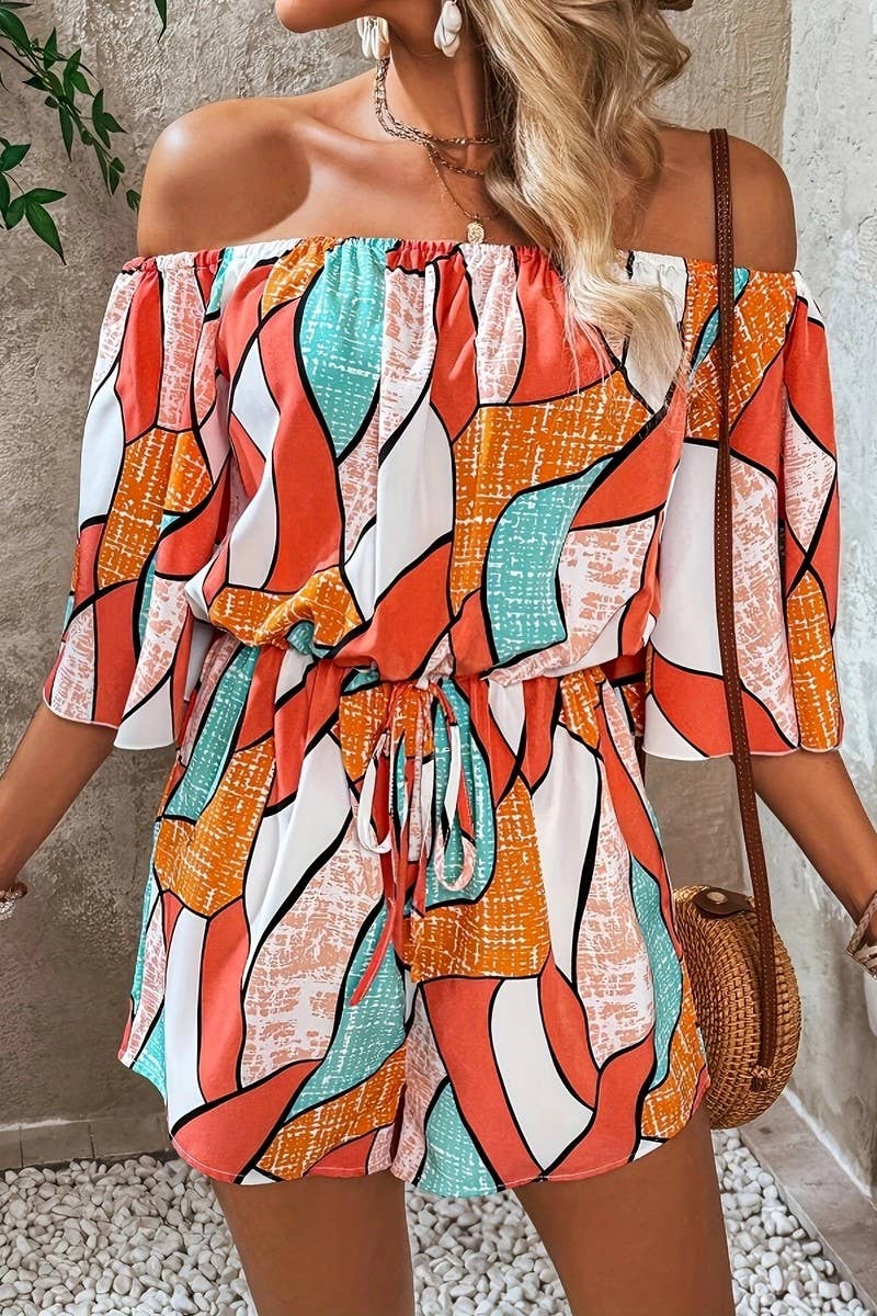 CWDSD10510_ELEGANT GEOMETRIC PRINT JUMPSUIT