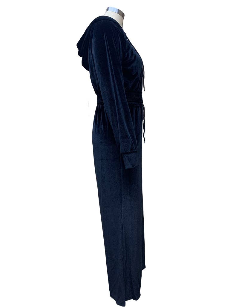 FASHION SPORTS STYLE HOODIE WIDE LEG PANTS SUIT