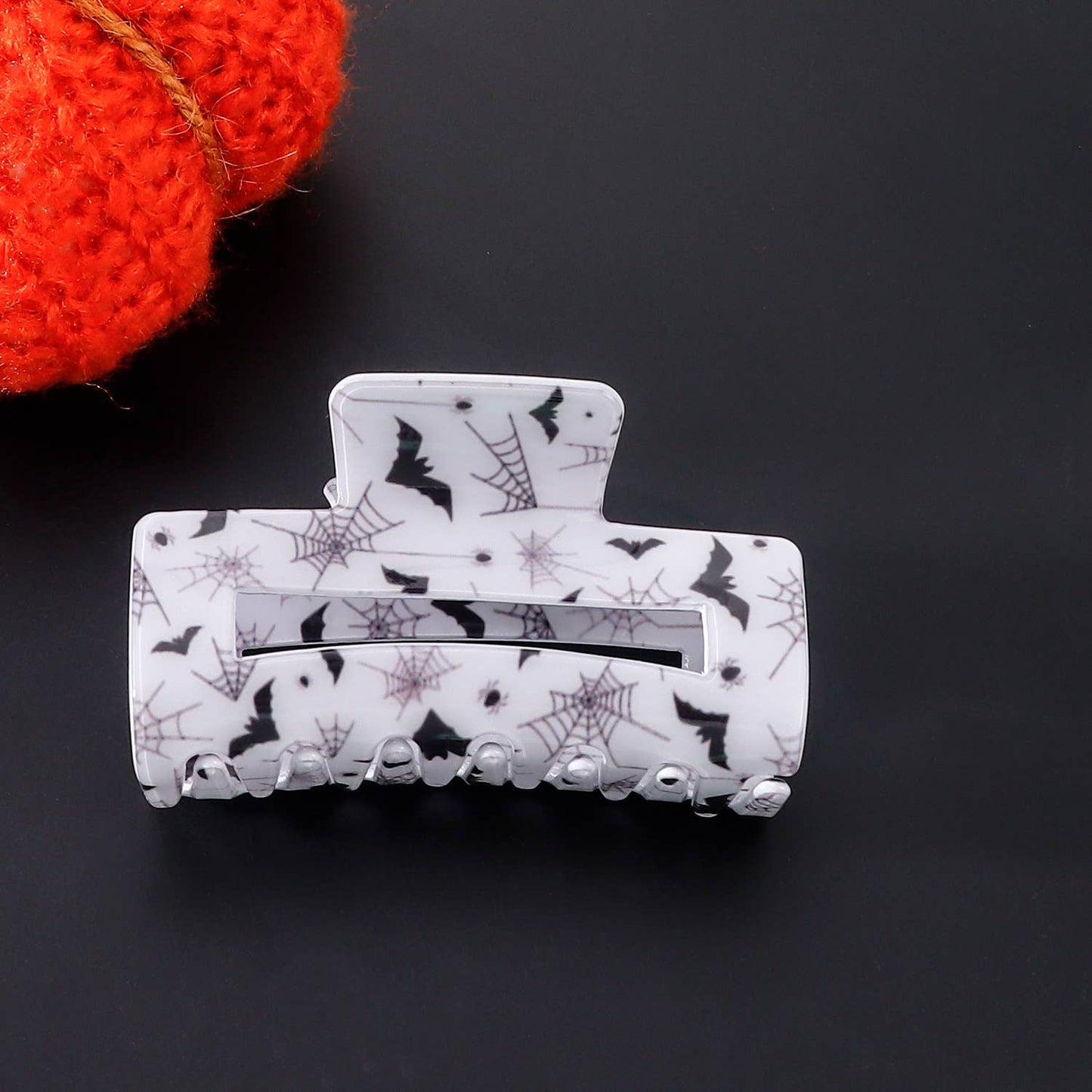 HALLOWEEN PUMPKIN GHOST BAT RECTANGULAR HAIRPIN
