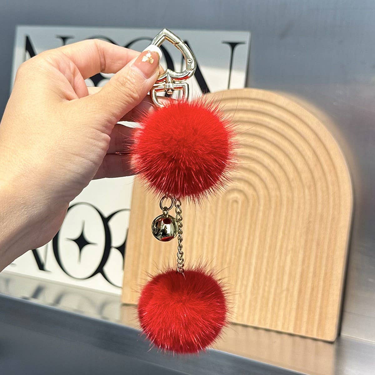 CUTE FUR BALL PENDANT BAG ORNAMENT CAR KEYCHAIN
