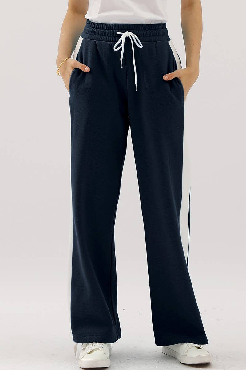 CWBLP398_HIGH WAISTED STRAIGHT WIDE LEG LONG SWEATPANTS