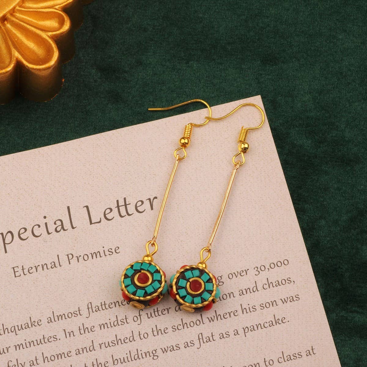 SIMPLE RETRO HANDMADE DESIGN EXOTIC EARRINGS_CWAJE3984