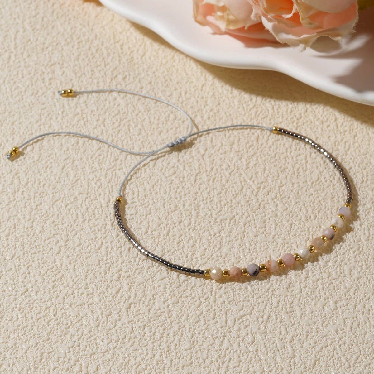 RICE BEAD HAND-WOVEN BEADED BRACELET