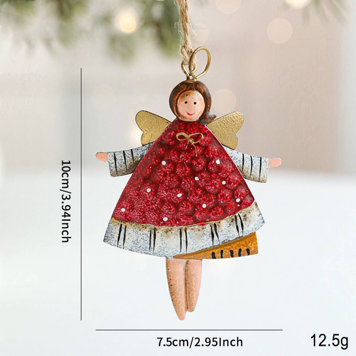 Rustic Iron Angel Santa Snowman Tree Hanging