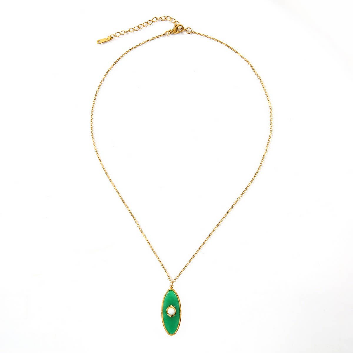 Starfish Eye Pendant Necklace Handmade Enamel_CWMM8872