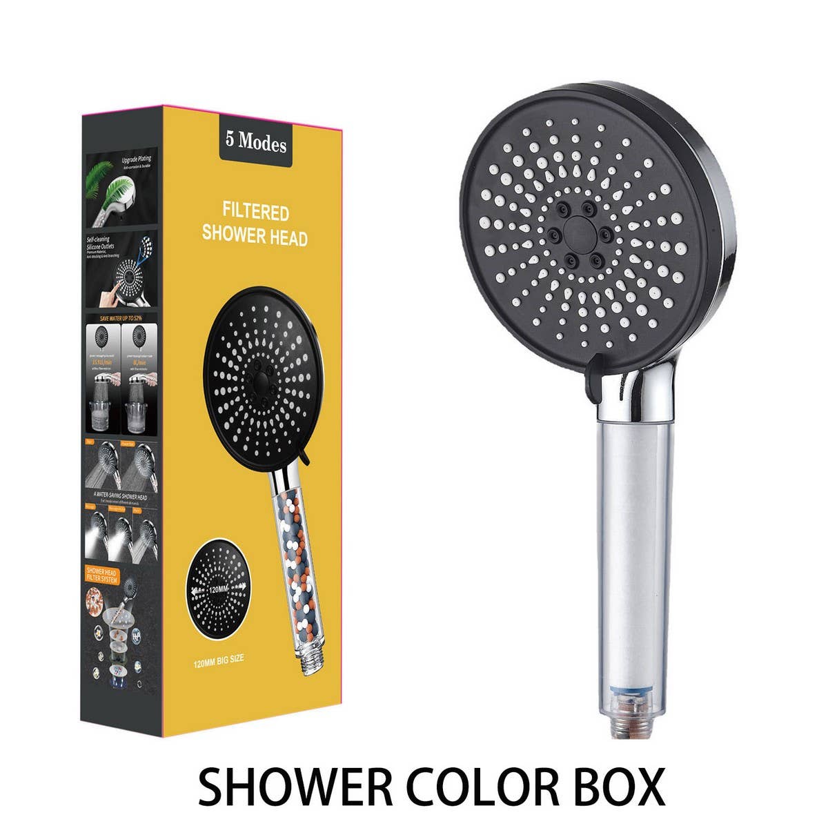 5 SPRAY MINERAL STONE FILTER SHOWER HEAD_CWASC1706