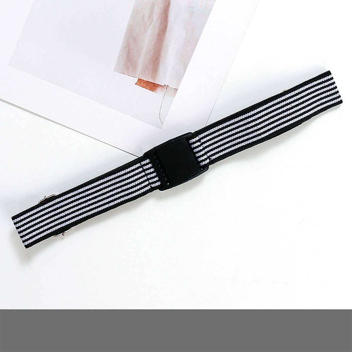 VERSATILE BRAIDED BELT BUCKLE ELASTIC BELT_CWABE0683
