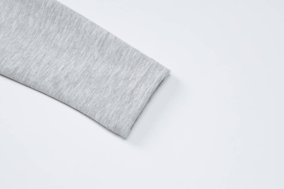 Solid-color long-sleeved flared trousers set