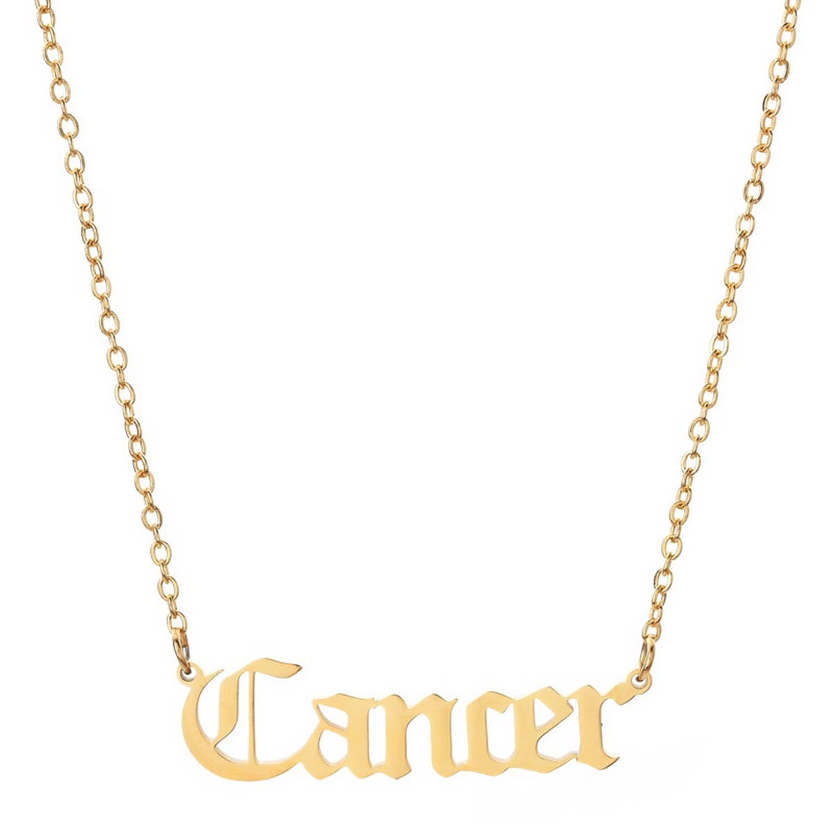 STAINLESS STEEL ZODIAC PENDANT CLAVICLE NECKLACE_CWMM2719