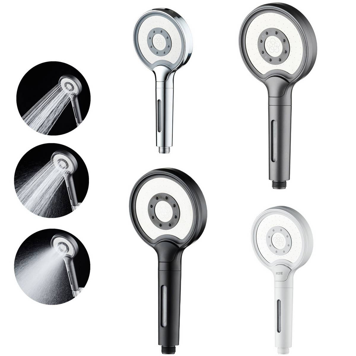 THREE-SPEED LARGE PANEL SPRAY BOOSTER SHOWER