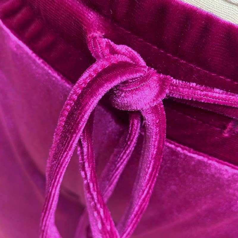 Hooded zipper jacket and velvet casual pants set