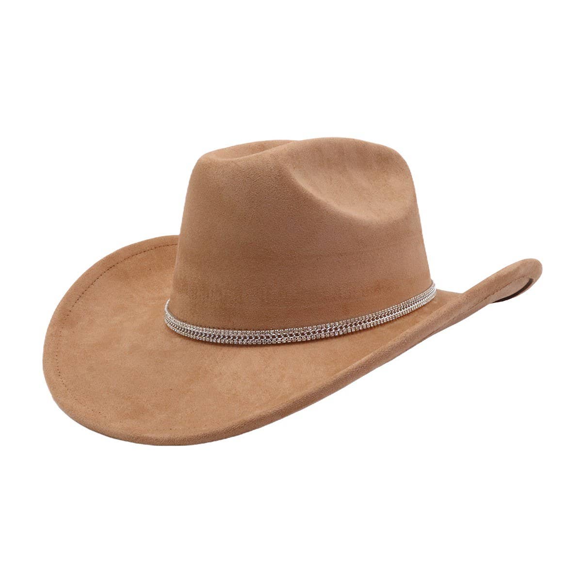 Men & Women Suede Western Cowboy Fedora Hat_CWAH04395