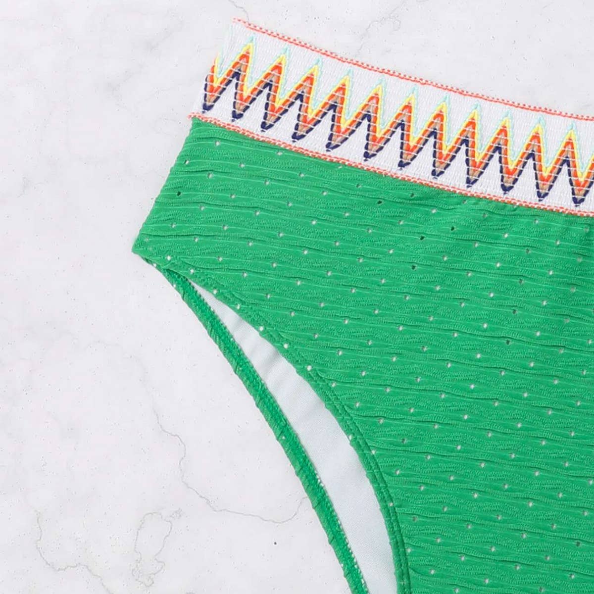 SEXY STRIPED PLUS SIZE SPLIT BIKINI SWIMSUIT