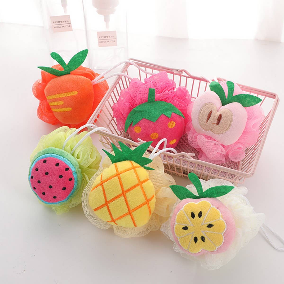 CWMM9155_CHILDREN'S COLORFUL FRUIT SHAPE BATH BALL
