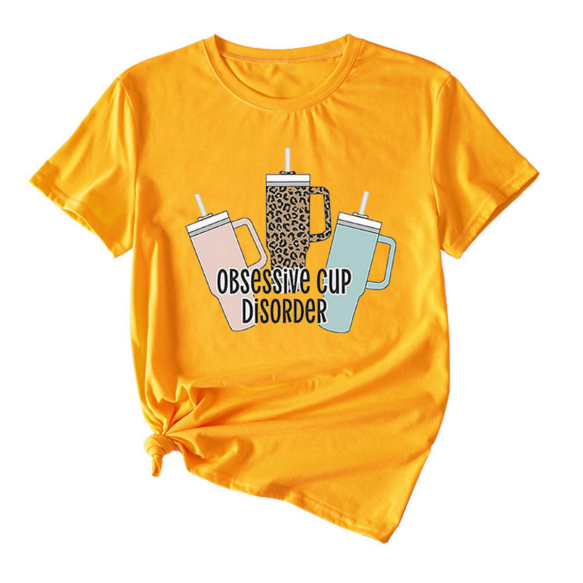 Casual Crew Neck Tee ??Coffee Lover Design_CWTTS1494