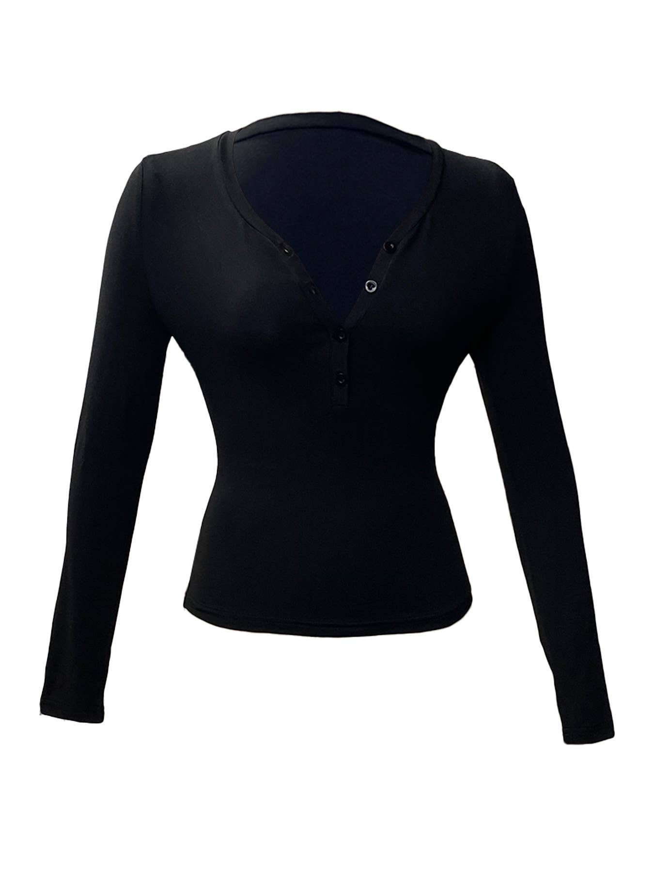 Button Casual Slimming Knitted Crop Top T-Shirt_Cwtbll4122