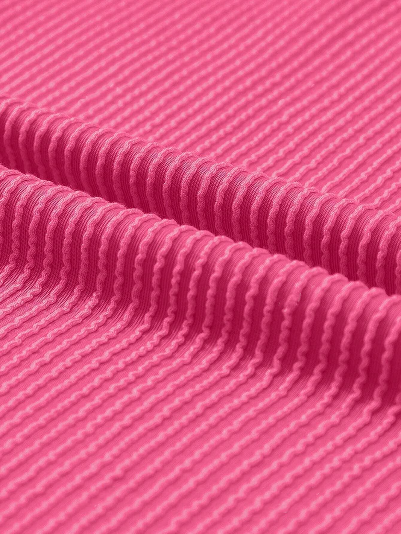 Stylish two-tone twist bullet pocket V-neck top