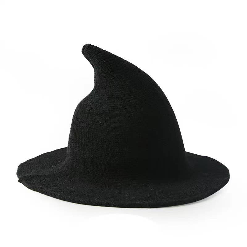 HALLOWEEN CHARACTER WOOL WIZARD HAT WITH BIG BRIM