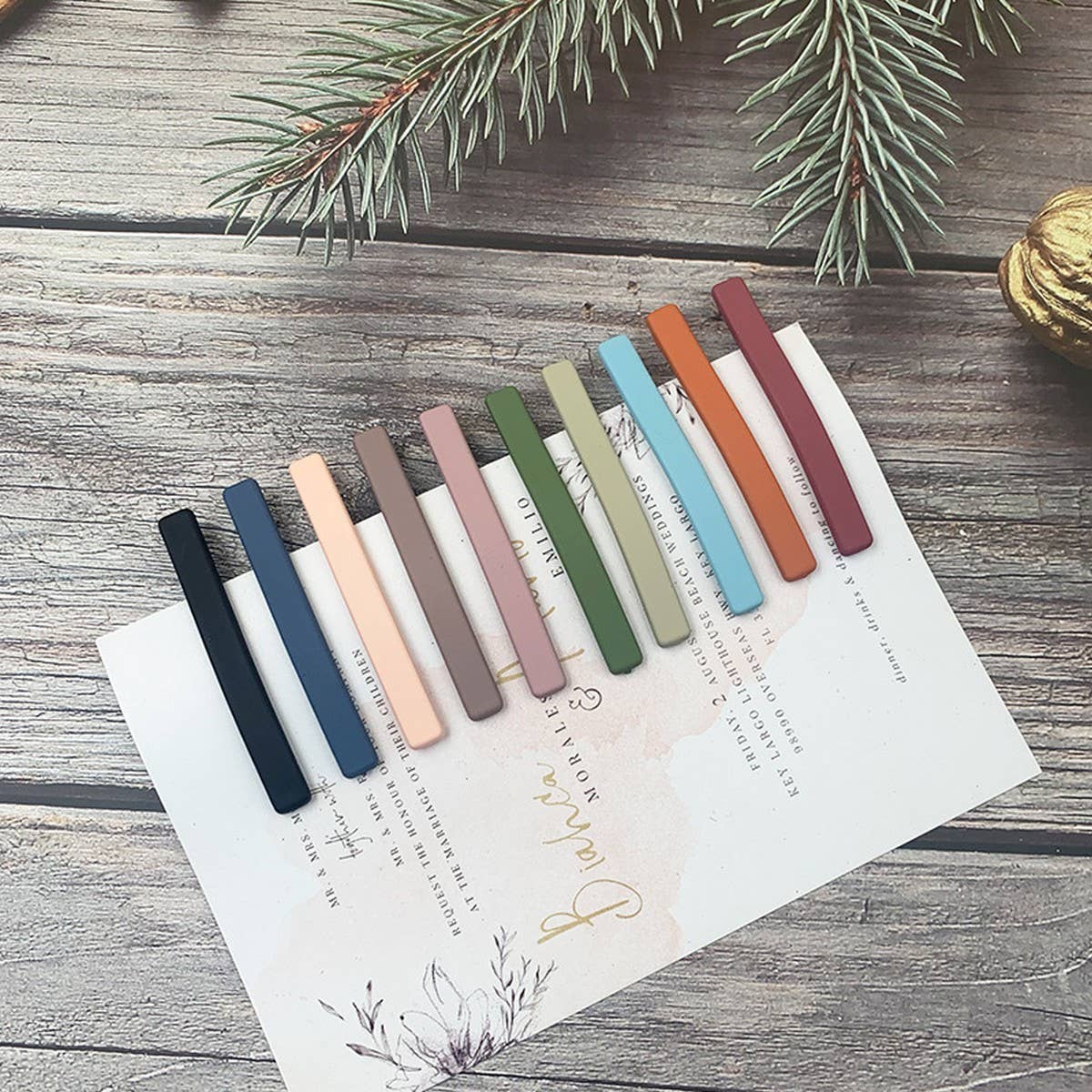 MORANDI COLOR MATTE HAIR CLIP MINIMALIST_CWAHA2618