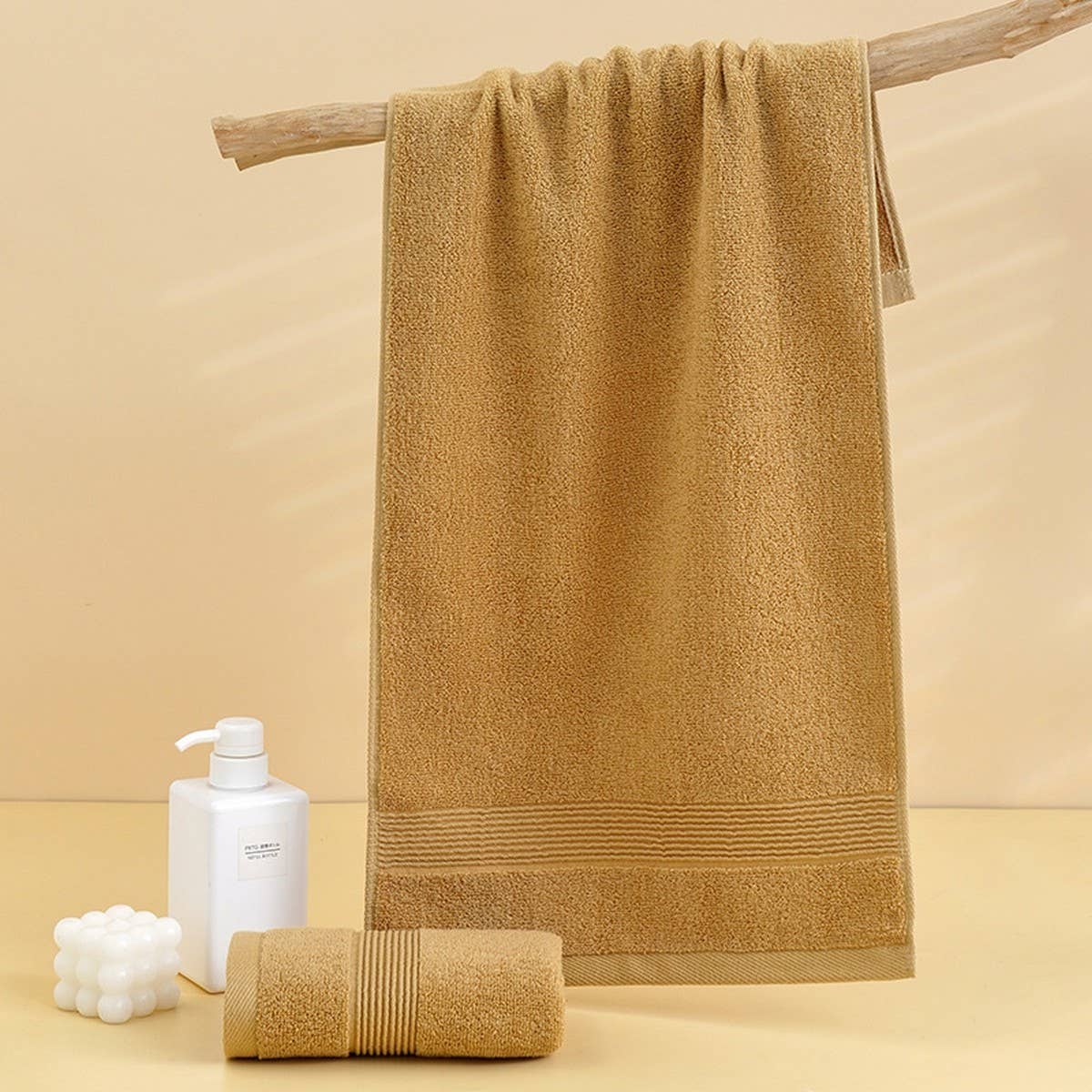 HOUSEHOLD SOLID COLOR THIN SOFT COTTON TOWEL