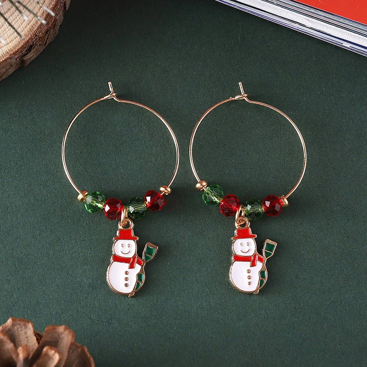PERSONALIZED SIMPLE CHRISTMAS HOLIDAY EARRINGS_CWAJE1987