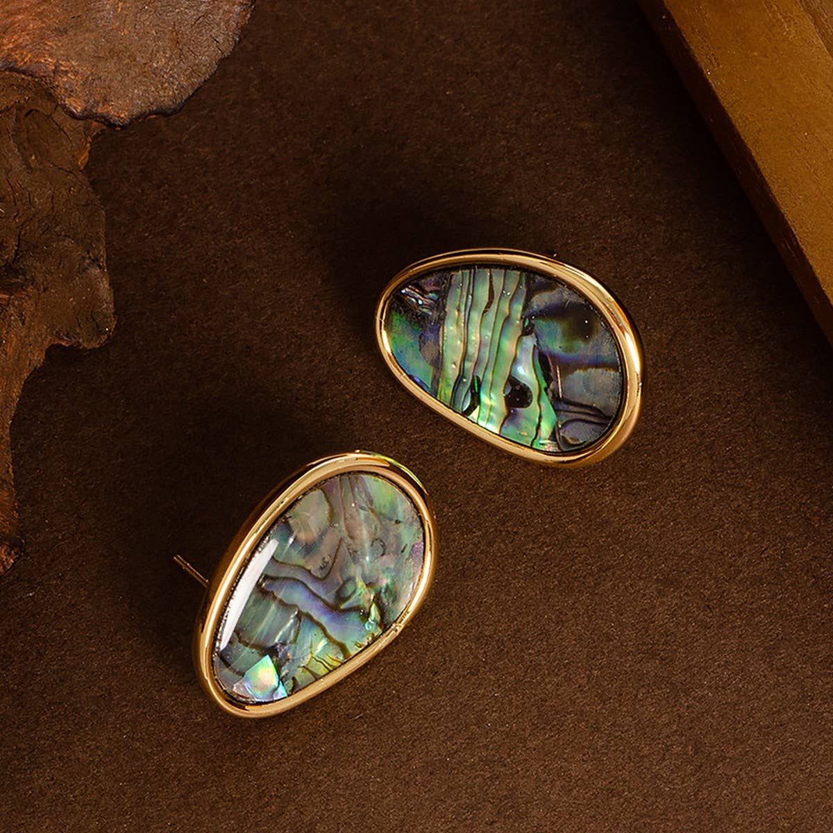 AURORA FANTASY DEEP SEA ABALONE EARRINGS_CWMM4282