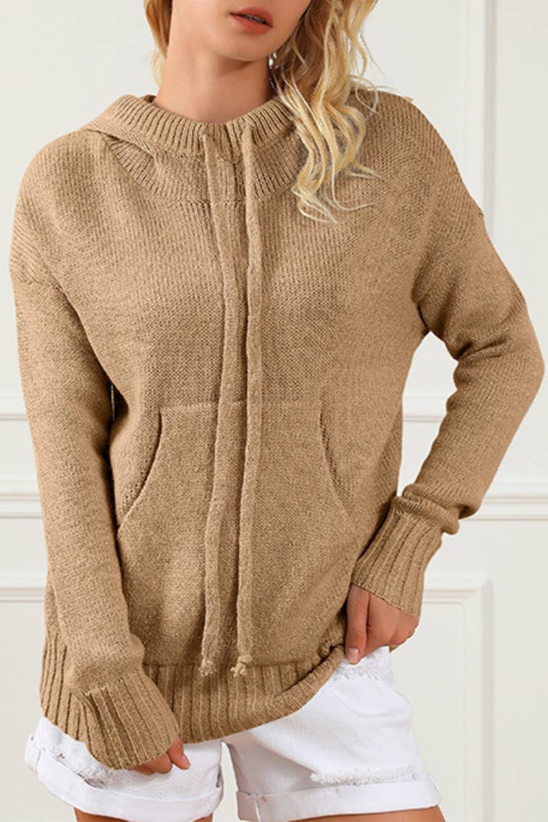 CWOCAL2200_LONG-SLEEVED SWEATER COAT WITH HOODED POCKETS