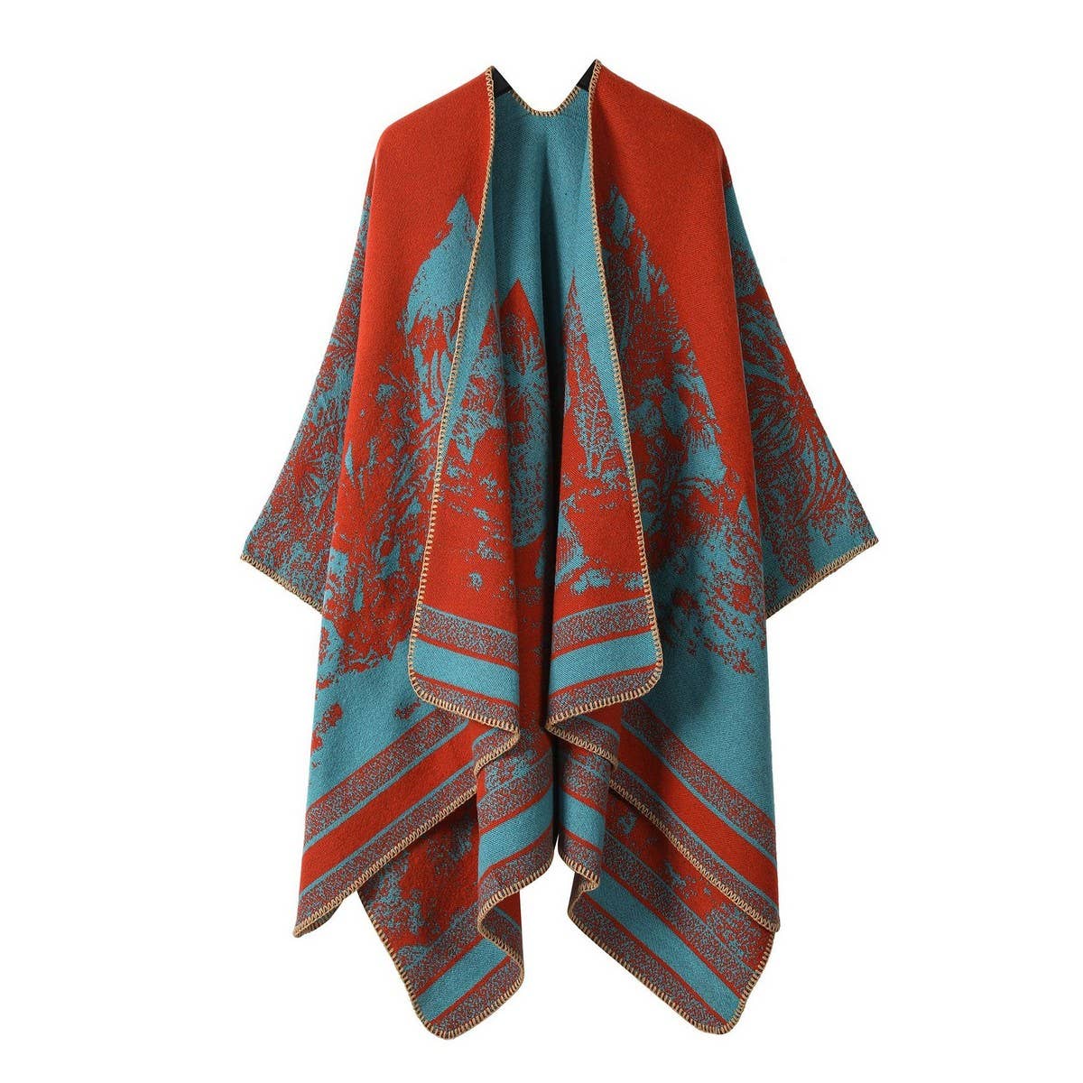 CAPE DARK DOUBLE-SIDED WARM OUTER WEAR THICK SHAWL_CWASC2117