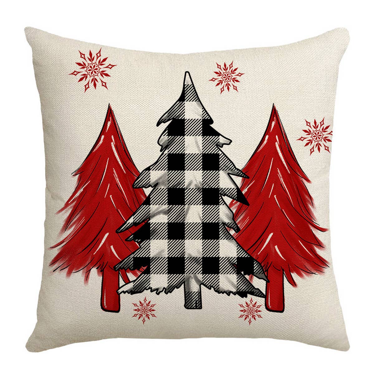 CHRISTMAS TREE SNOWFLAKE HOME PILLOWCASE