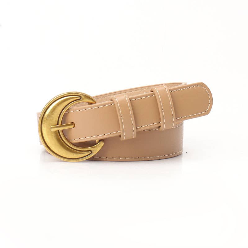 Ancient gold pin buckle crescent-shaped belt