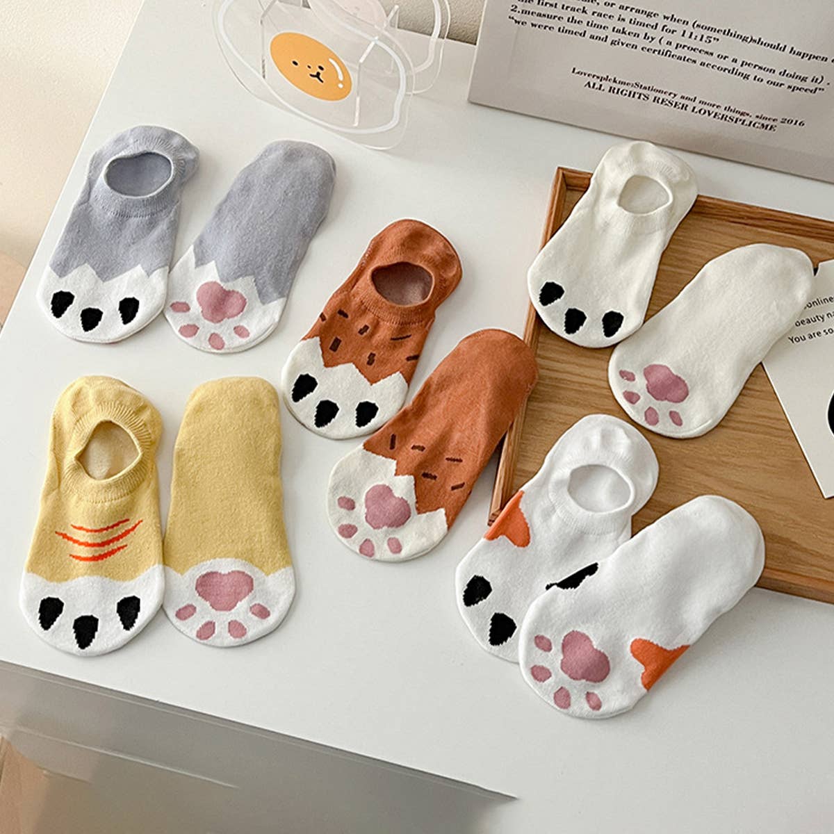CUTE CAT PAW BOAT SOCKS SUMMER INVISIBLE SOCKS