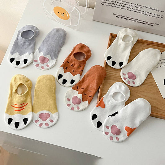 CUTE CAT PAW BOAT SOCKS SUMMER INVISIBLE SOCKS
