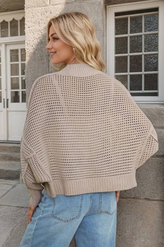 CWOCAL2214_STYLISH BAT-SLEEVED MEDITATION CARDIGAN JACKET