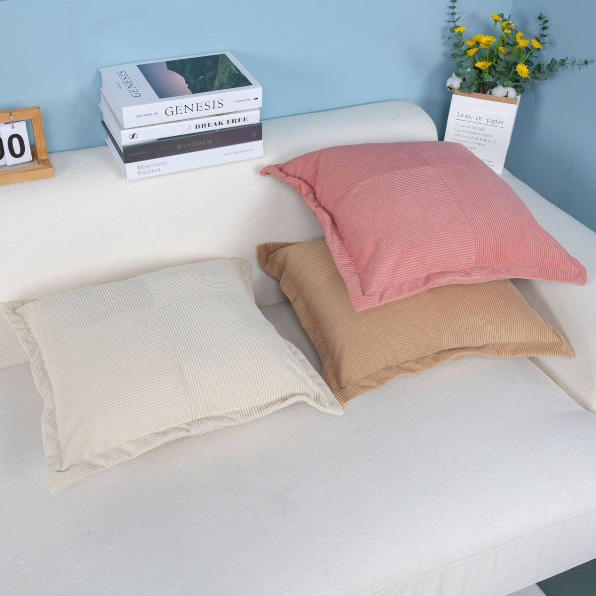 MODERN MINIMALIST WIND LAMP CORE VELVET PILLOWCASE