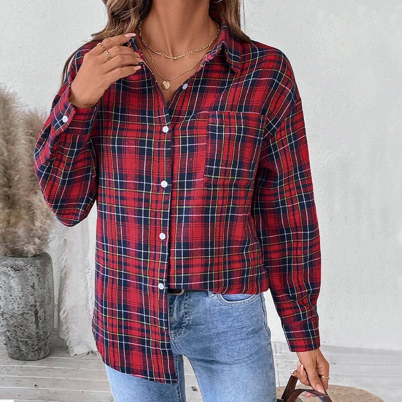 VINTAGE PLAID SHIRT VINTAGE SINGLE BREASTED COAT
