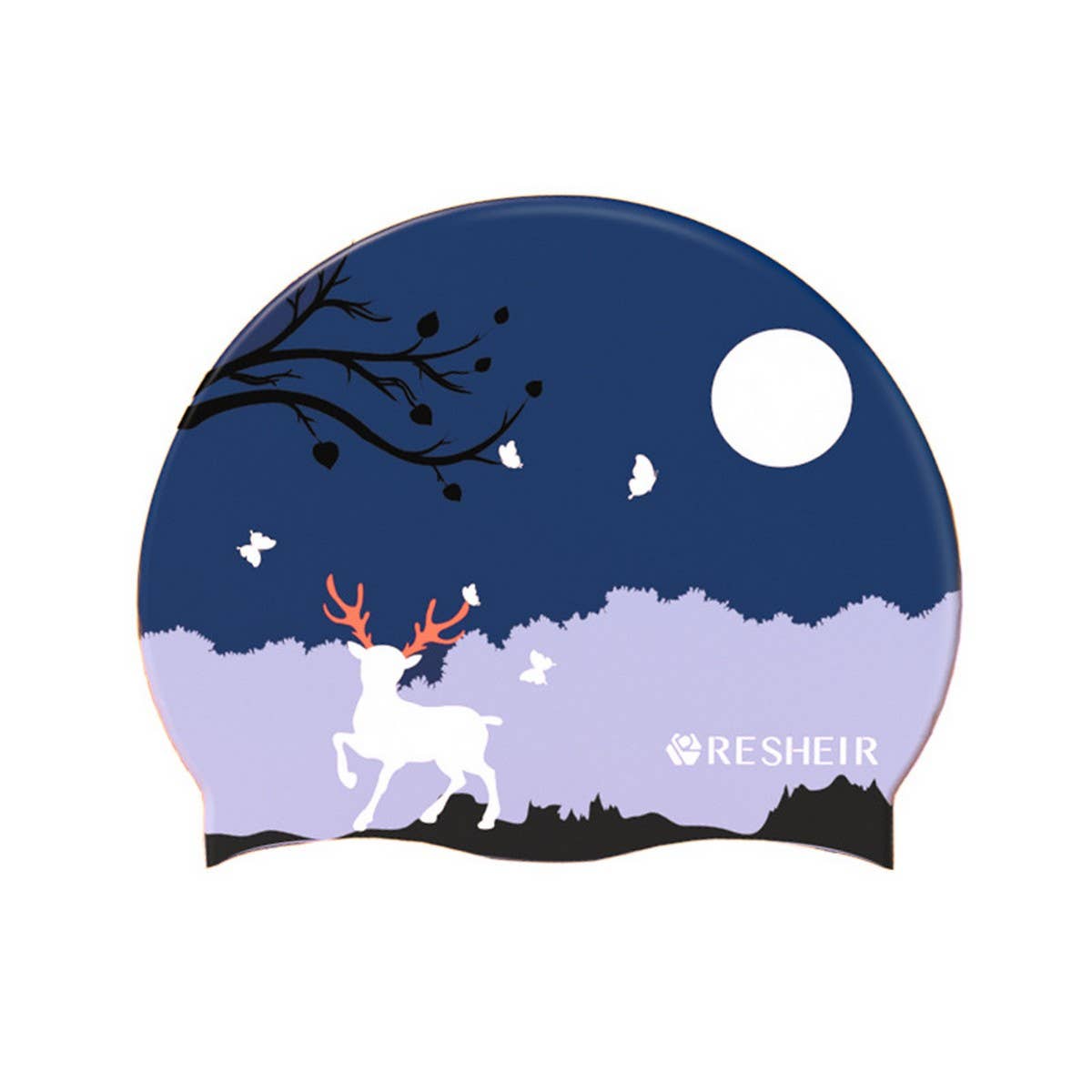 Girls' XL Silicone Swim Cap ?Cute Print