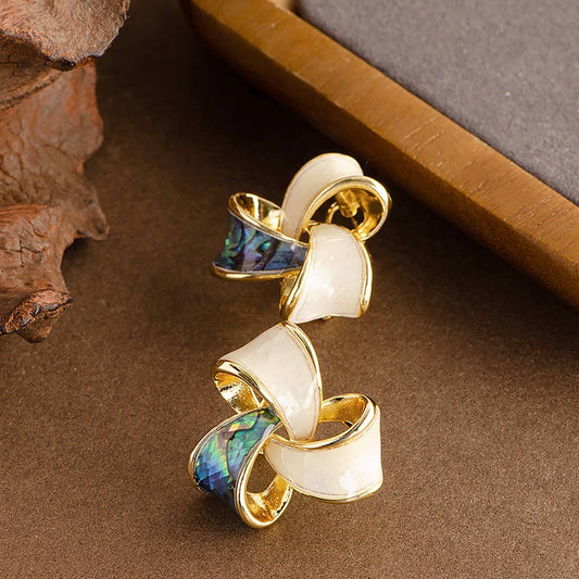 OIL-DRIP ENAMEL MOSQUITO COIL EARRINGS_CWMM4283