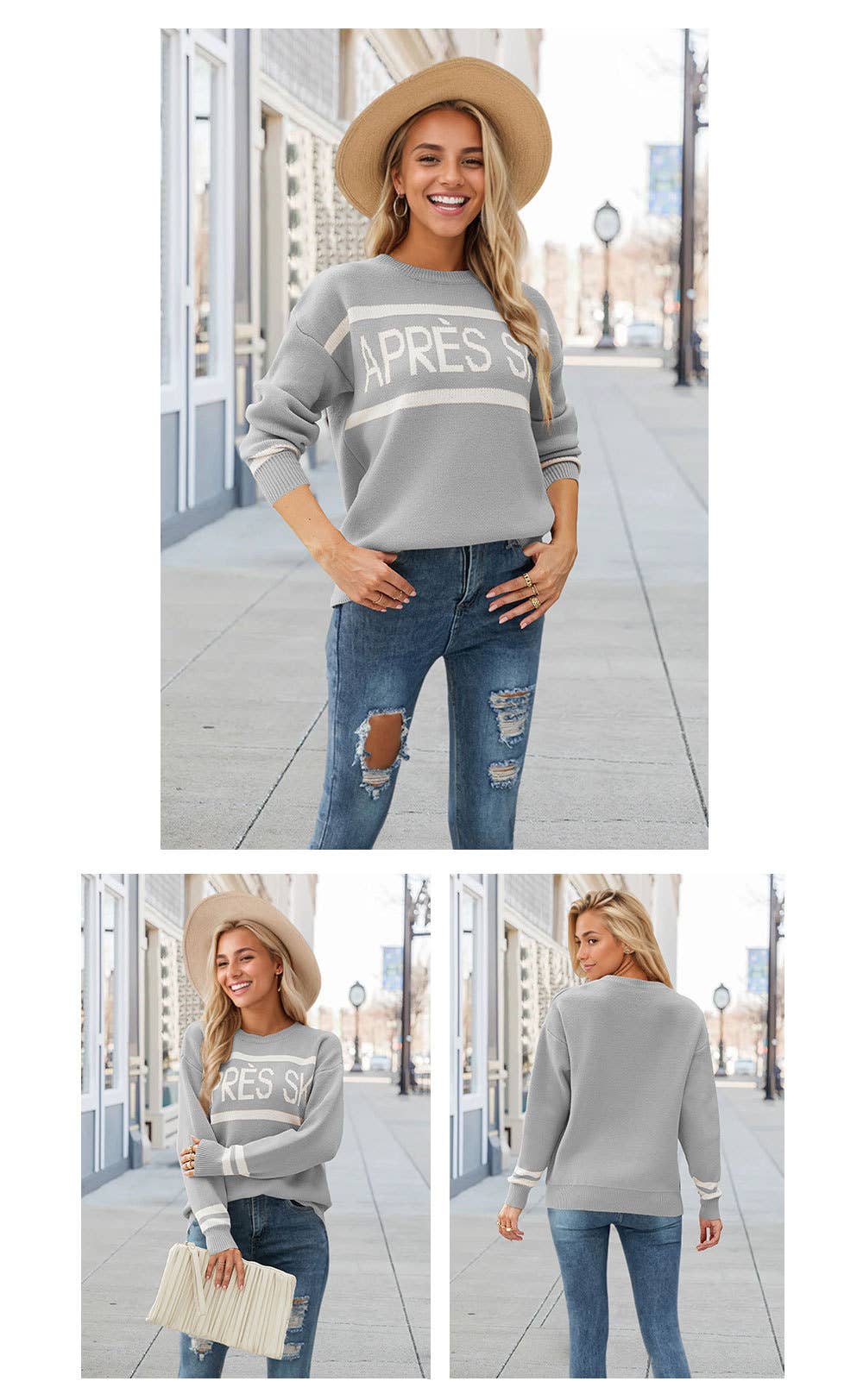 Alphabet jacquard fashion base knitwear