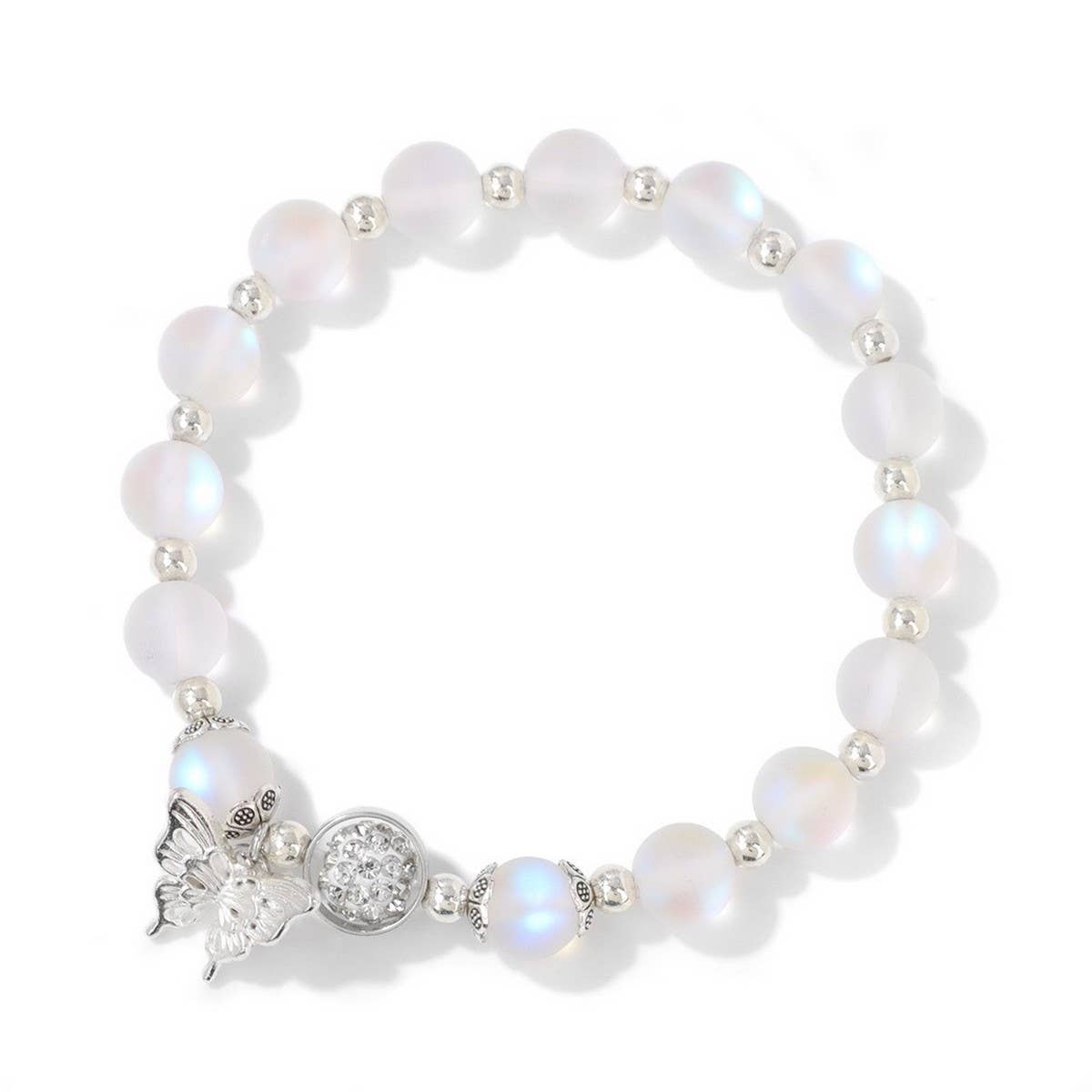 SUMMER BUTTERFLY WHITE MOONLIGHT BRACELET_CWAJE2089