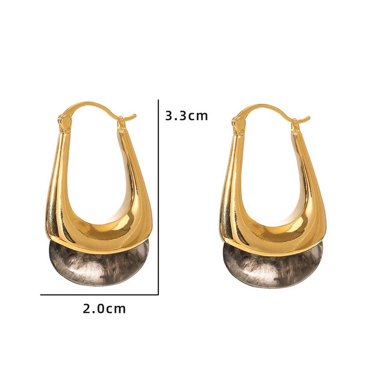 Minimalist Stainless Steel Smooth Teardrop Earrings