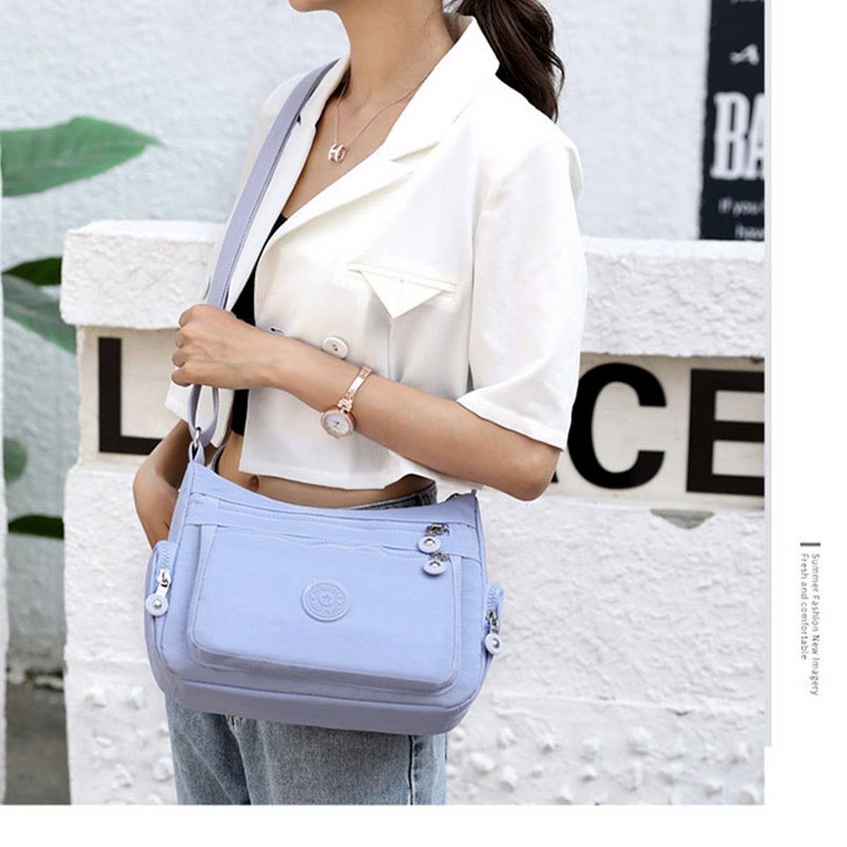 WATERPROOF PRINTED CASUAL SHOULDER CROSSBODY BAG_CWAB3531
