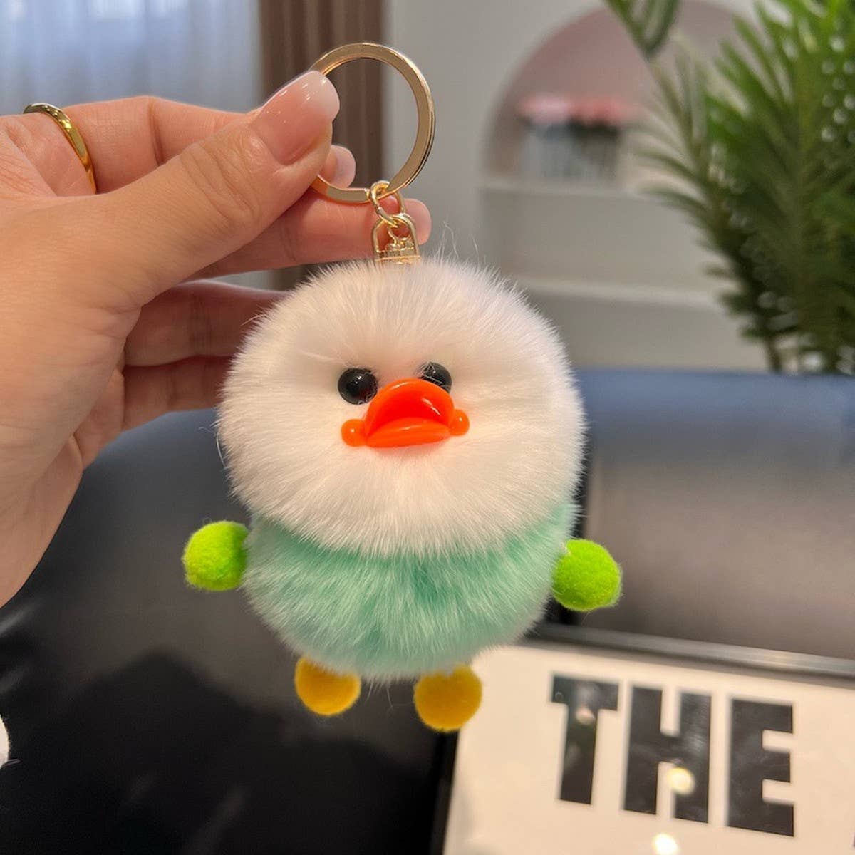 CUTE LITTLE YELLOW DUCK CAR KEYCHAIN BAG PENDANT
