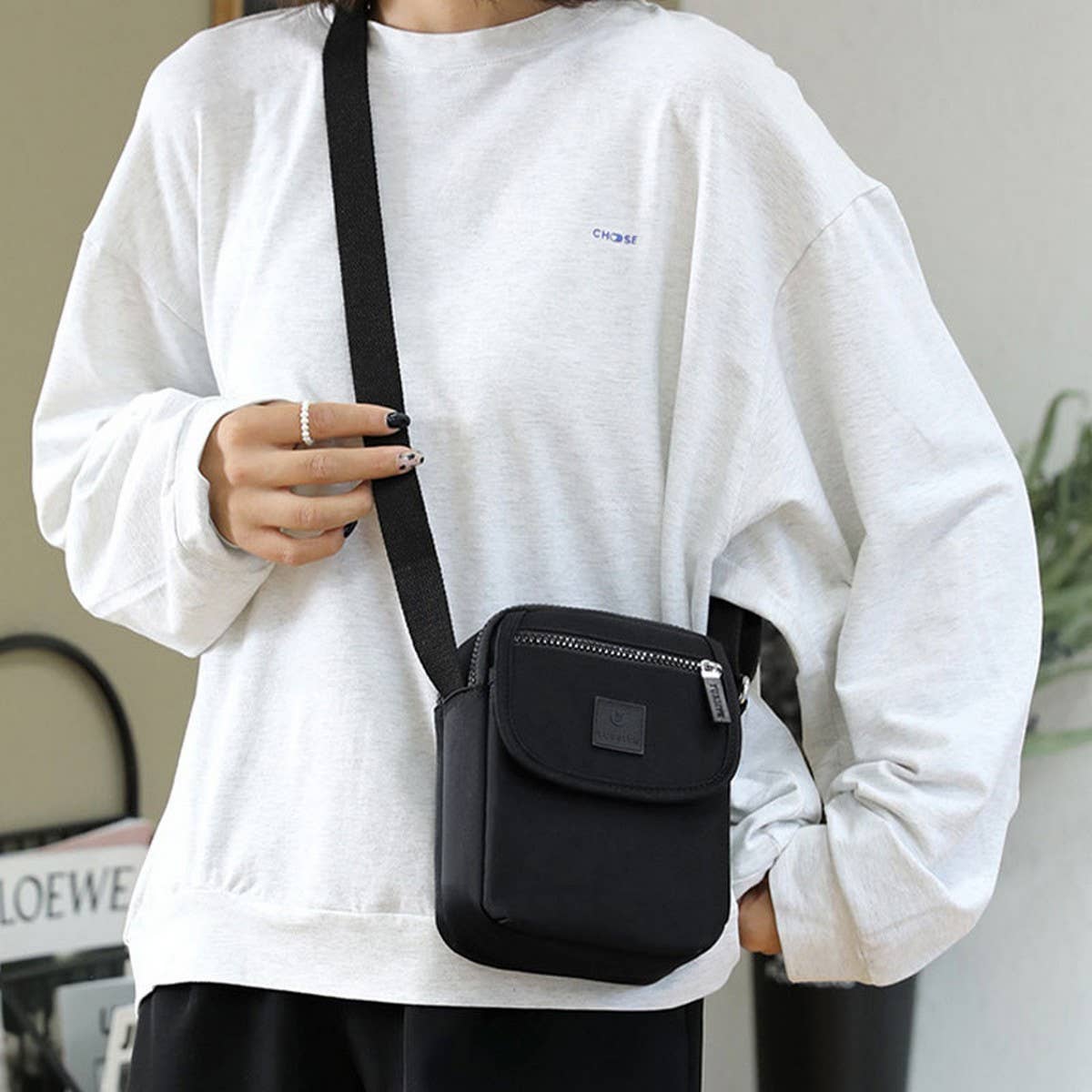 VERSATILE MINI CANVAS SHOULDER CROSSBODY BAG_CWAB3529