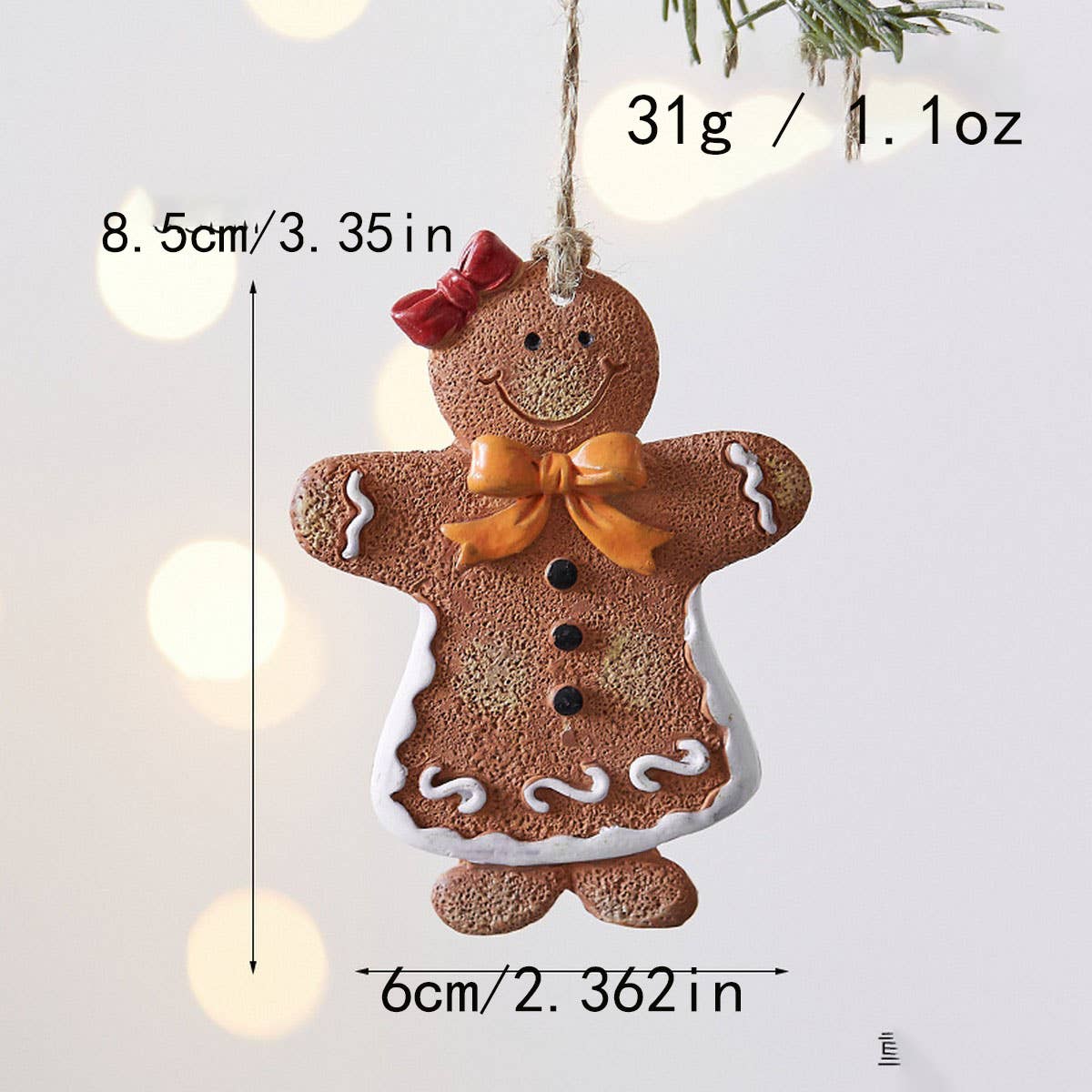 CWMM10419_CHRISTMAS GINGERBREAD MAN TREE ORNAMENT DECOR